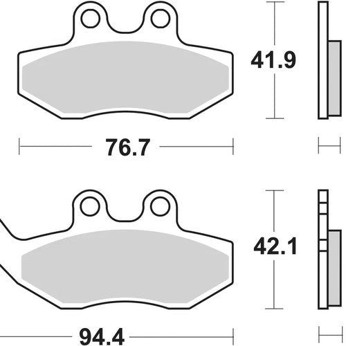 Sbs Brake Pads Front For Peugeot 150 Elystar 2003 - 2004