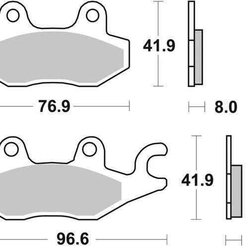 Sbs Brake Pads Rear For Daytona DY 125 RS Efi 2017 - 2021