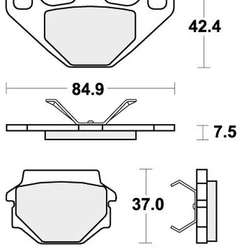 Sbs Brake Pads Rear For Aprilia 600 Tuareg Wind 1990 - 1994