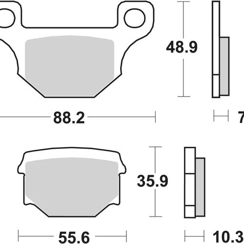 Sbs Brake Pads Front For Rieju Mrt 50 Supermotard 2009 - 2017