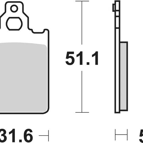 Sbs Brake Pads Front For Piaggio Vespa 125 Skipper 1993 - 1995