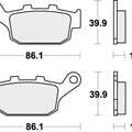 Sbs Brake Pads Rear For Triumph 1200 Bonneville Speedmaster 2018 - 2025