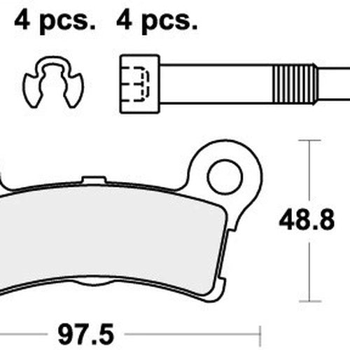 Sbs Brake Pads Rear For Harley HD Flhtcutg 1690 Tri Glide Ultra Classic 2009-13