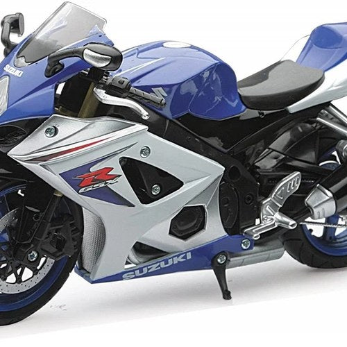 Newray Die Cast Model Suzuki GSX-R1000, 2008, Blue And Silver, Scale 1:12