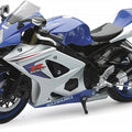 Newray Die Cast Model Suzuki GSX-R1000, 2008, Blue And Silver, Scale 1:12
