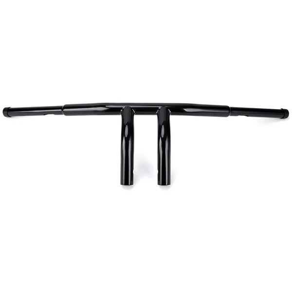 Black 8 inch rise T-bar handlebar, front view