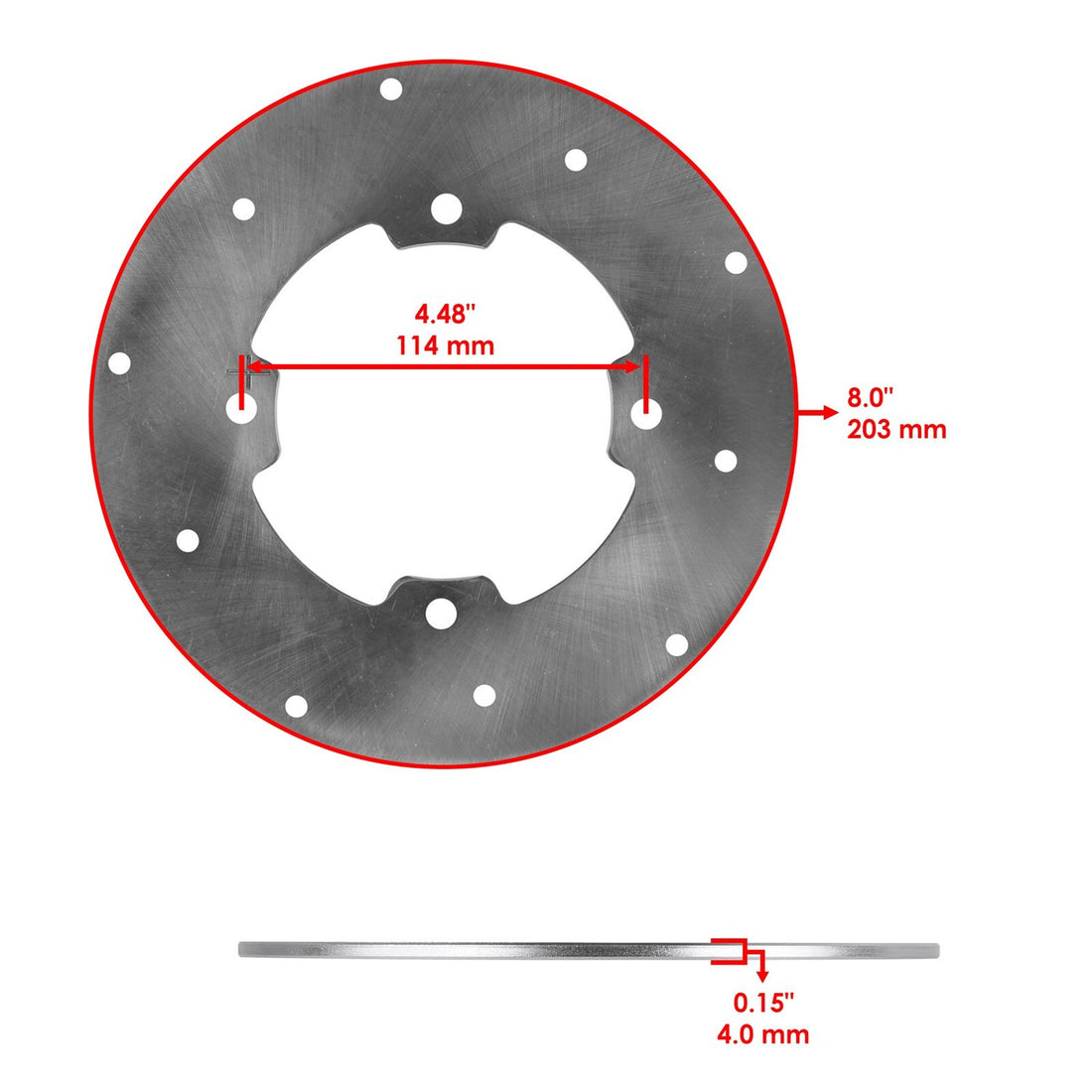 Caltric Brake Disc DS174AA2001, image 1 of 4
