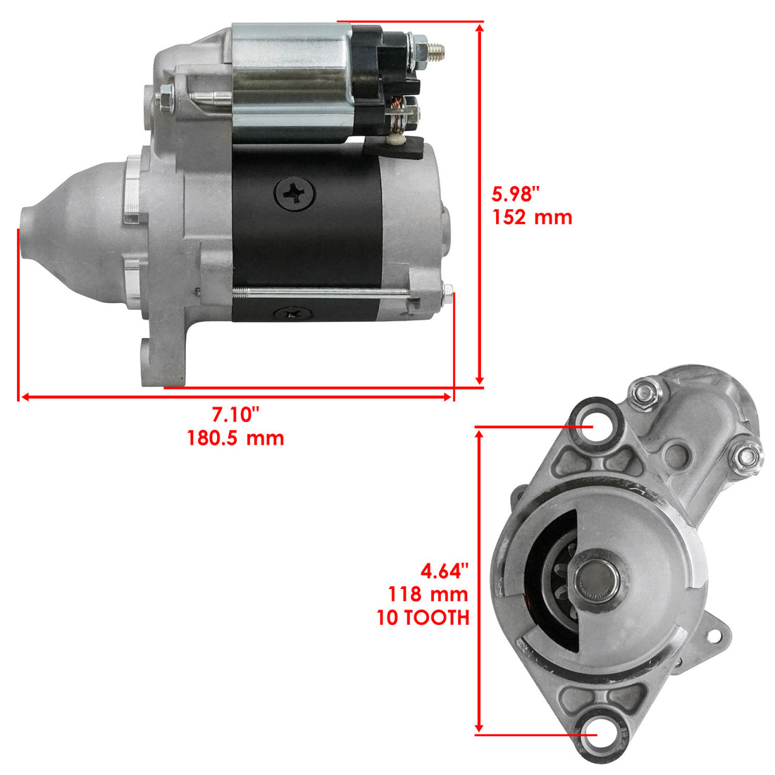 Caltric Starter Motor 19250 - HH, image 1 of 4