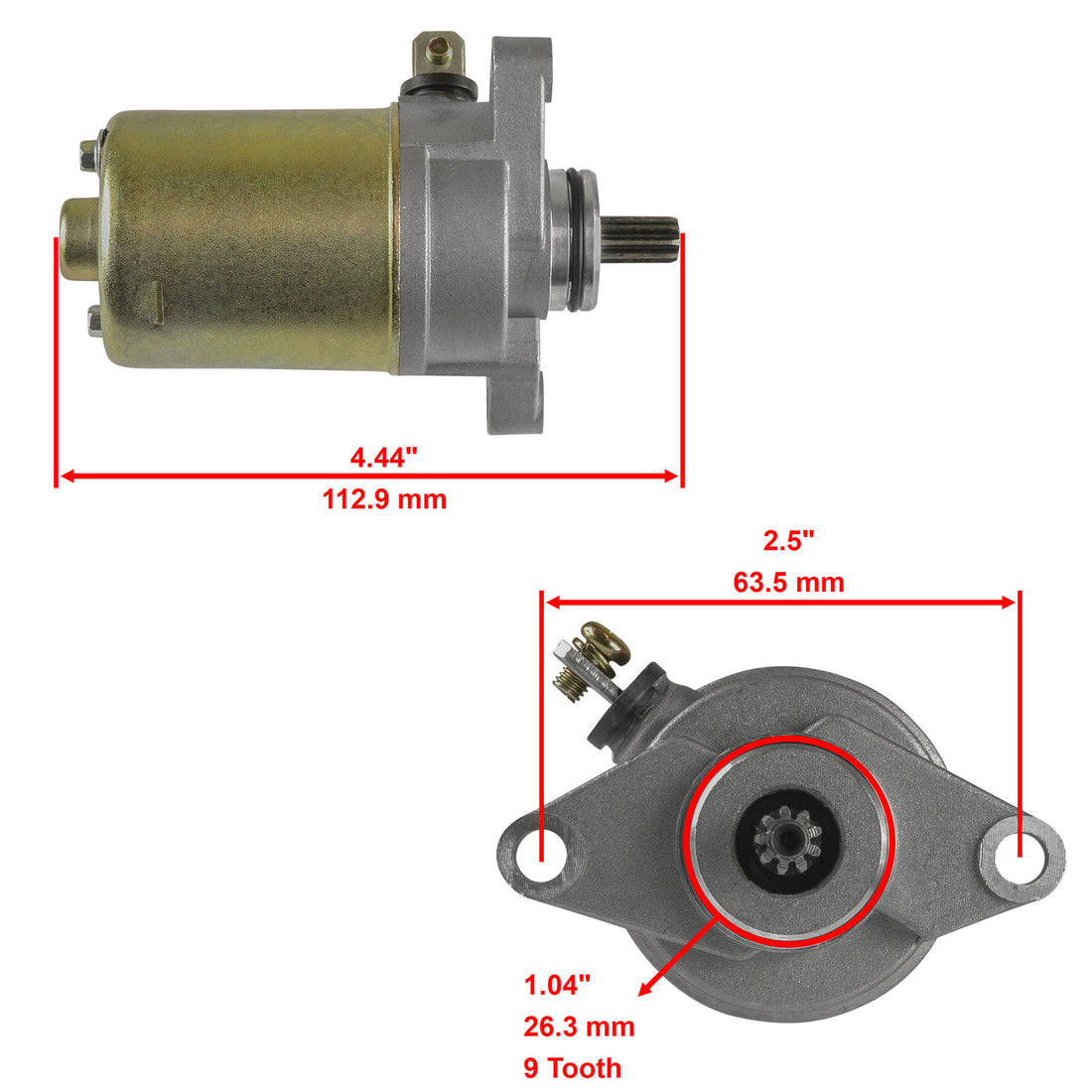Caltric Starter Motor 18644AA1009, image 1 of 4