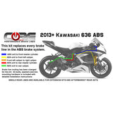 Core.Moto Brake Line ZX6R-Brake-Lines-Black-2013-ABS, image 2 of 2