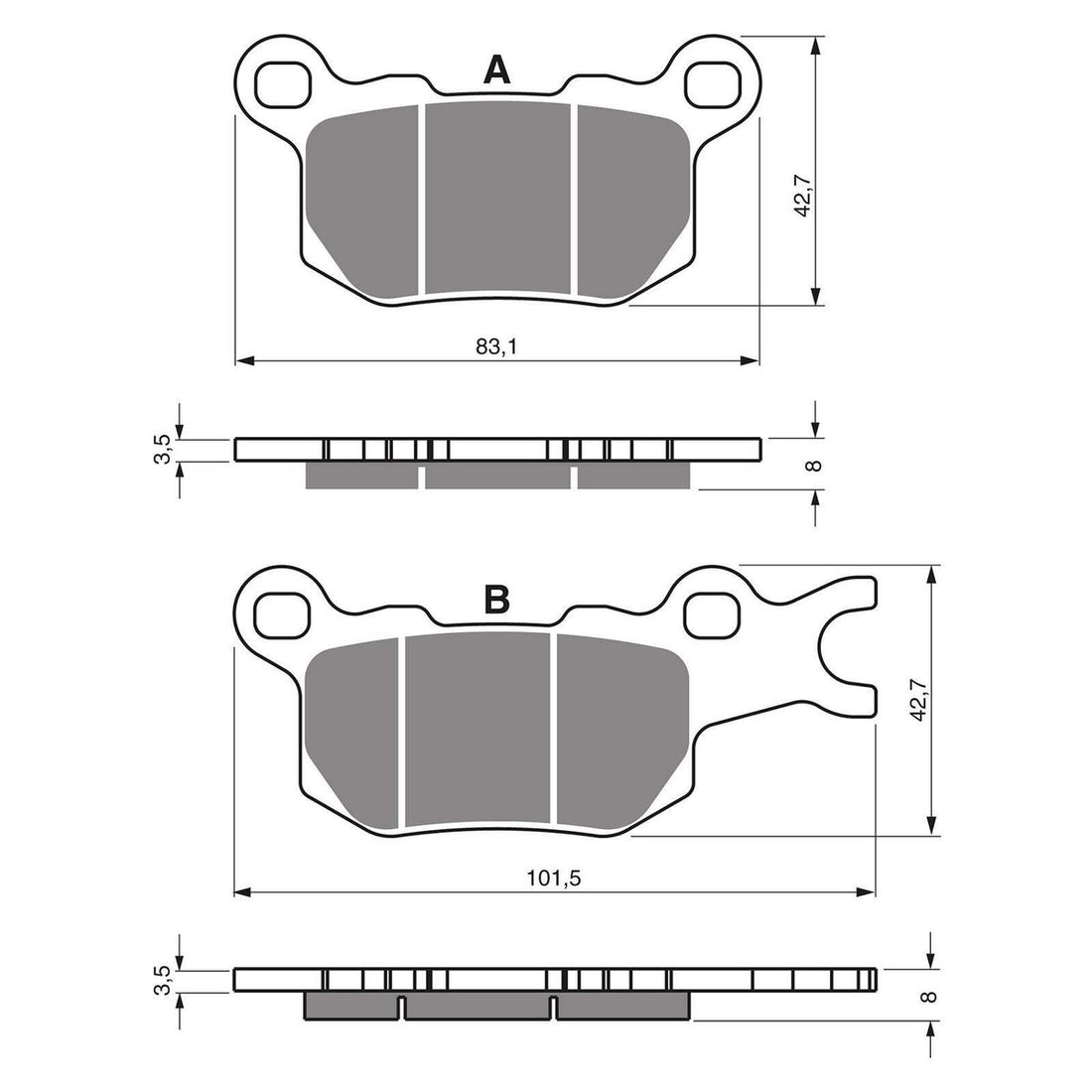 GOLDfren Brake Pads, image 1 of 2