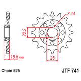 JT Sprocket JTF741.14, image 2 of 2