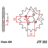 JT Sprocket JTF253.17, image 2 of 2