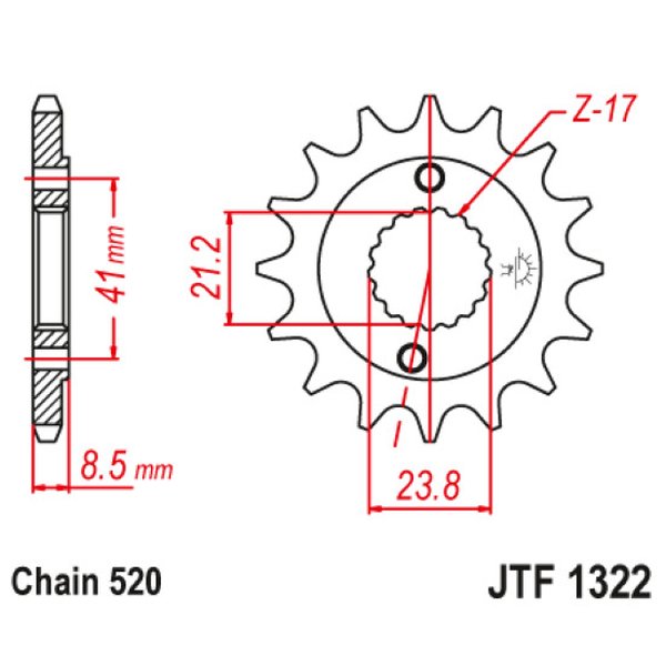 JT Sprocket JTF1322.13