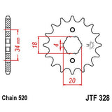 JT Sprocket JTF328.13, image 2 of 2
