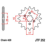JT Sprocket JTF252.13, image 2 of 2