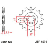 JT Sprocket JTF1501.13, image 2 of 2