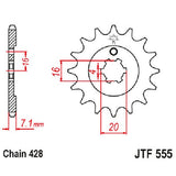 JT Sprocket JTF555.14, image 2 of 2