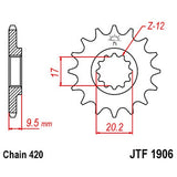 JT Sprocket JTF1906.13, image 2 of 2