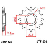 JT Sprocket JTF409.16, image 2 of 2