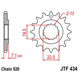 JT Sprocket JTF434.15, image 2 of 2