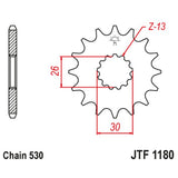 JT Sprocket JTF1180.18, image 2 of 2