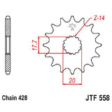 JT Sprocket JTF558.15, image 2 of 2
