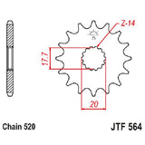 JT Sprocket JTF564.15, image 2 of 2