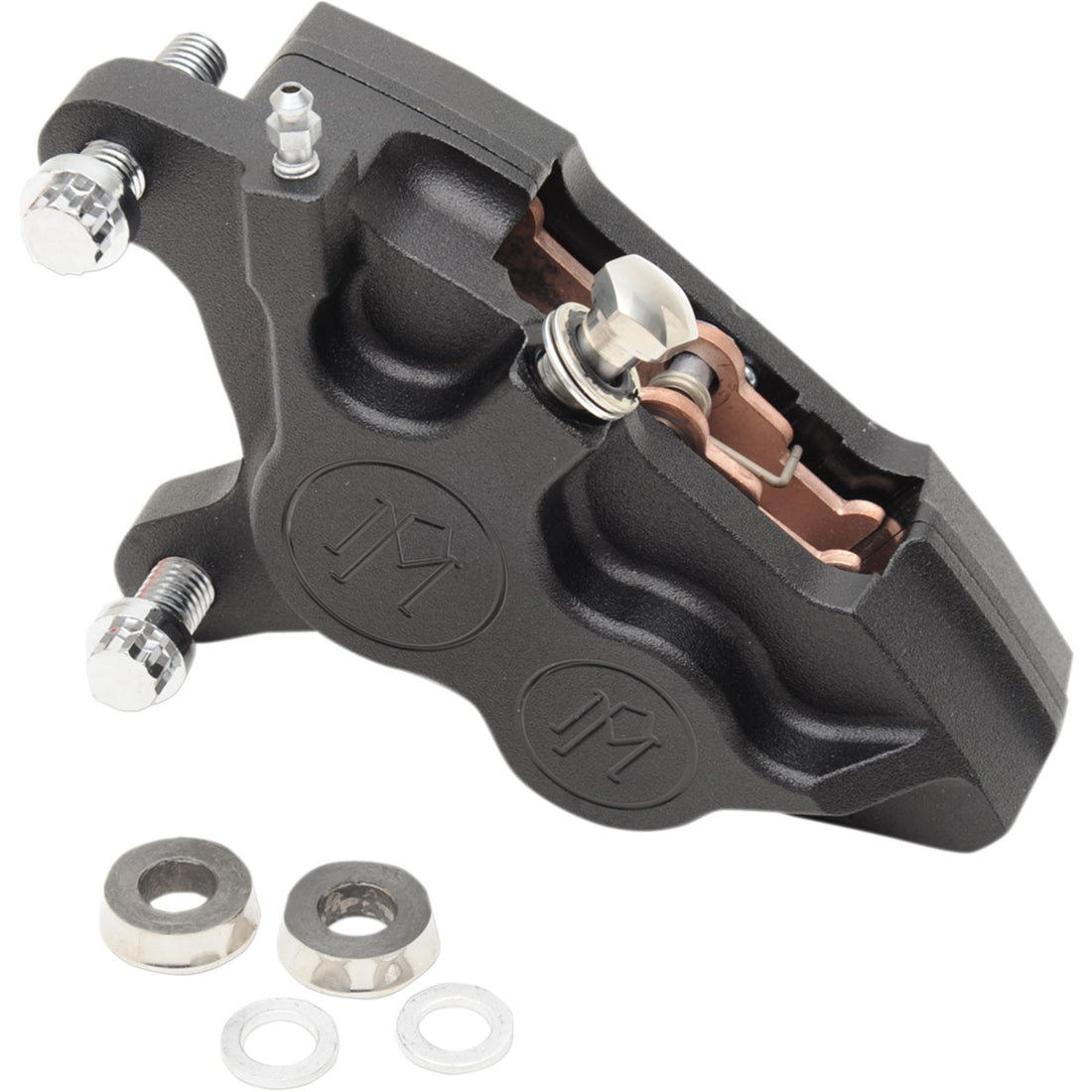 Performance Machine 4-Piston Front Left Brake Caliper 11.5" Black Ops - Harley Softail 2000-2014 | 0053-2919-SMB