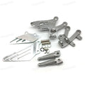 New Silver Front Foot Pegs Bracket Fit 2000-2005 Kawasaki Ninja ZX12R Motorcycle