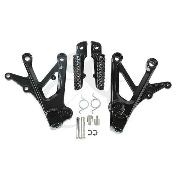 Black Front Footrest Foot Pegs Fit For Honda CBR600 F4 1999-2000 CBR600F4i 01-06