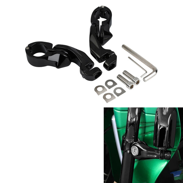 32mm 1 1/4" Short Angled Adjustable Highway Foot Peg Mount Kit Fit For Harley US