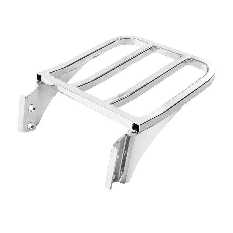 Motorcycle Chrome Sissy Bar Backrest Luggage Rack Rear Carrier For Harley Dyna