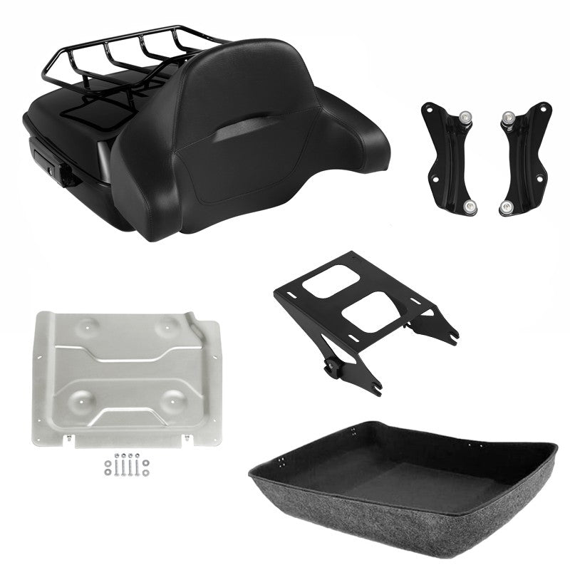 Chopped Trunk Backrest Mount Rack Docking Kit Fit For Harley Electra Glide 14-26
