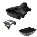 Black King Trunk Backrest Solo Mount Fit For Harley Touring Road Glide 2014-2026
