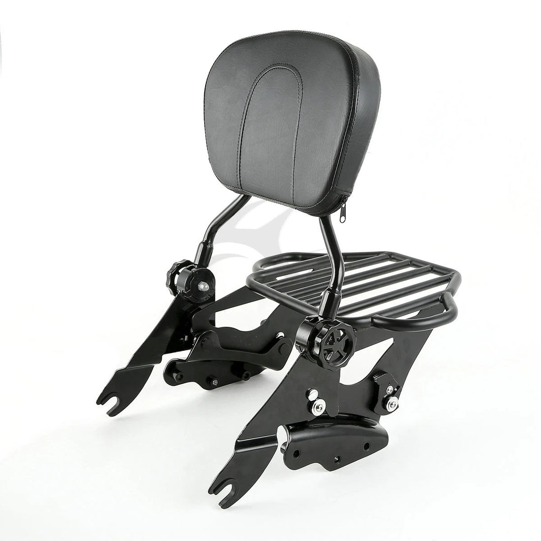 Backrest Pad Sissy Bar Rack & 4 Point Docking Fit For Harley Touring 2009-2013