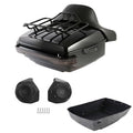 Black King Trunk Pad Rack Light Speakers Fit For Harley Cvo Road Glide 2014-2026