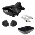 King Trunk Backrest Pad Speakers Mount Fit For Harley Touring Models 14-Up