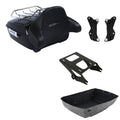 King Trunk Backrest Pad Rack Mount Fit For Harley Cvo Street Road Glide 2014-26