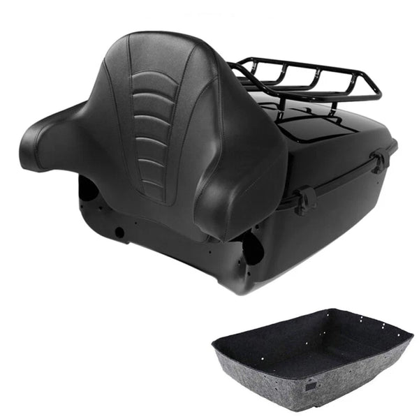 Black King Trunk Pad Luggage Rack Fit For Harley Touring Street Glide 2014-2026