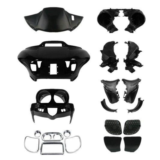 Black Front Fairing Speaker Glove Box Air Duct Fit For Harley Road Glide 15-2023