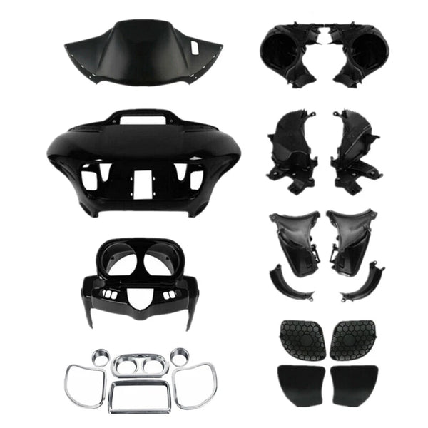 Black Front Fairing Speaker Glove Box Air Duct Fit For Harley Road Glide 15-2023