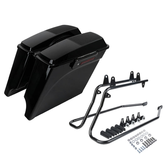 5" Stretched Hard Saddlebags Speaker Lid Bracket Fit For Harley Softail 1984-17