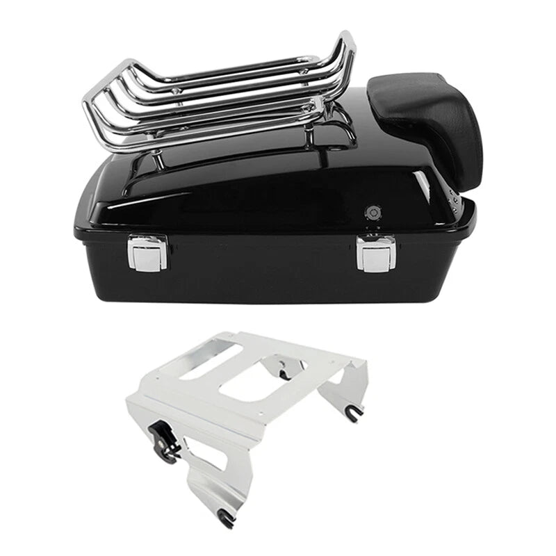 Razor Trunk Backrest Rack Solo Mount Fit For Harley Touring 09-13