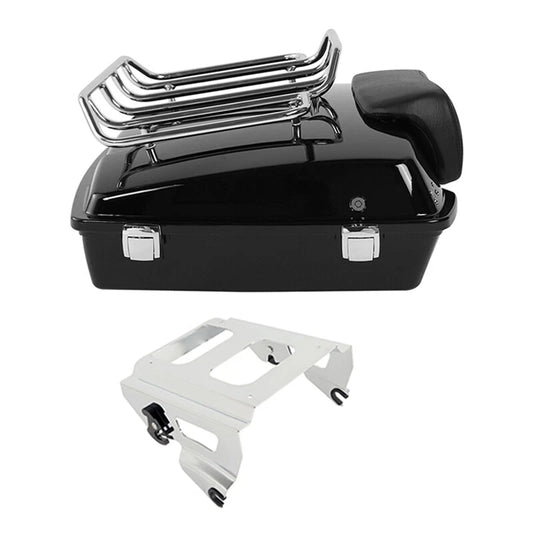 Razor Trunk Backrest Rack Solo Mount Fit For Harley Touring 09-13