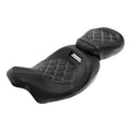 Driver & Passenger Seat Two Up Fit For Harley Touring Road Glide 2009-2023 Black