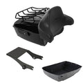 Black King Trunk Backrest Mount Fit For Harley Touring Electra Glide 1997-2008