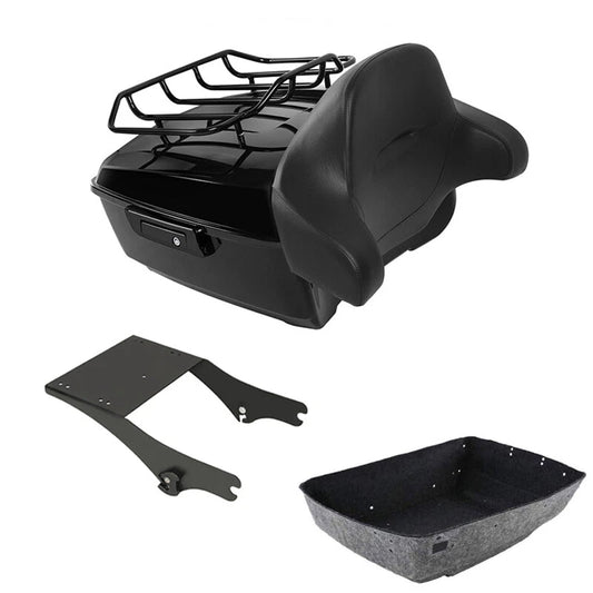 Black King Trunk Backrest Mount Fit For Harley Touring Electra Glide 1997-2008