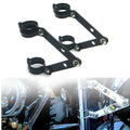 Motorcycle 39mm Black Metal Adjustable Headlight Indicator Mounting Fork Bracket