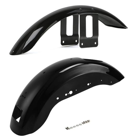 Vivid Black Front & Rear Fender Fit For Harley Sportster 883 1200 2007-2009 2008